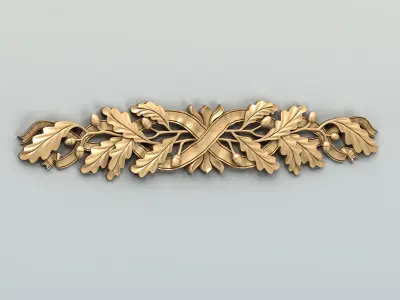 Carved decor horizontal 038 3D model