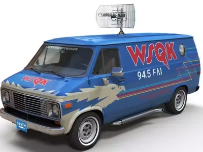 STRANGER THINGS Props Voiture Radio Low-poly 3D model