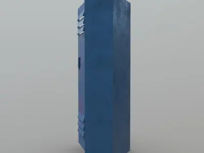 Locker metal Low-poly 3D model