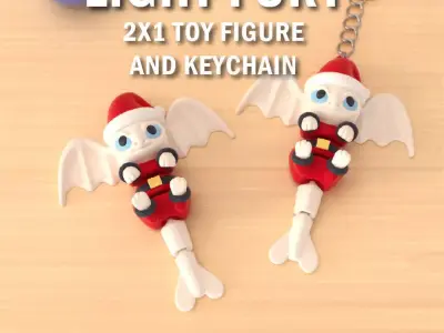 Lady Claus Light Fury - Articulated Version and Keychain 3D print model