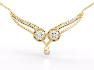 V-Shaped Diamond Pendant 3D print model