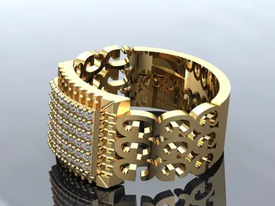 pave ring for man  3D print model