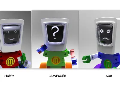 Cute Little Makerbot Mascot Free 3D model