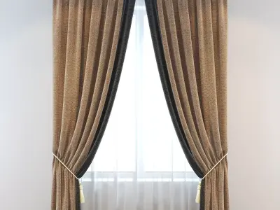 Set 16 Curtains 3D model