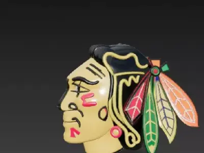 Chicago Blackhawks 3D Model render 3D print model