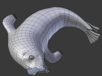 Earless seal 3D model