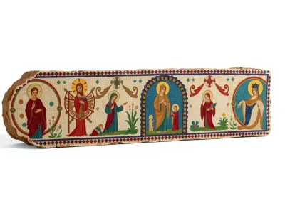 Byzantine Mosaic Panel Religious Iconography model pack Low-poly 3D model