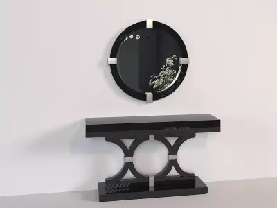 Crafted Designer Mirror and Console 3D model