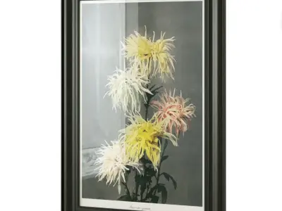 Paintings with flowers 3D model purchase