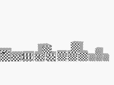 Collection of storage boxes  3D model