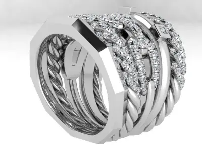Fashion Luxury Ring With Diamond 4304 3D print model