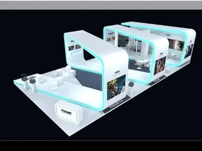 Booth - Area - 15X8-3DMAX2009-01 3D model