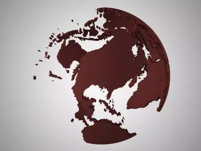 Globe Shell Dark Brown 3D model