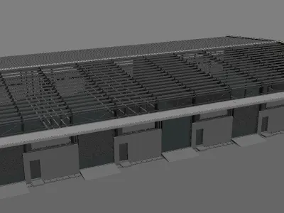 Industrial Building and Warehousing 3D model