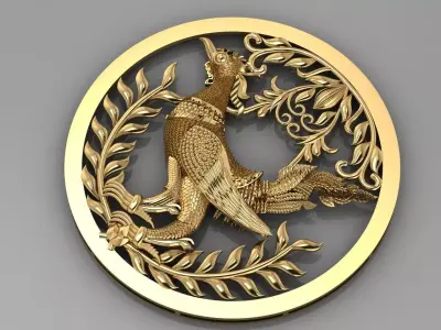 Khmer Hong King of Bird Pendant 3D print model