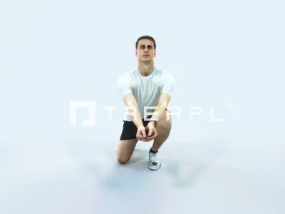 Romance 03D Volleyball Digging Sports Man Low-poly 3D model