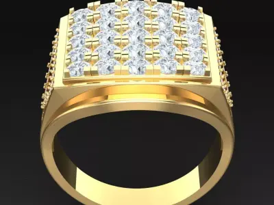 Luxury Men Rings Designs 5MR079 3D print model