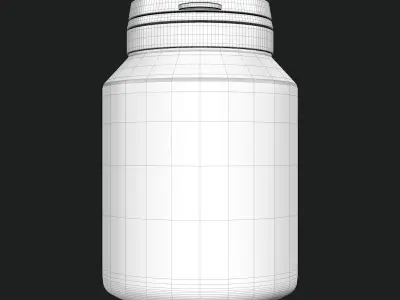 Plastic Pill Bottle  3D model