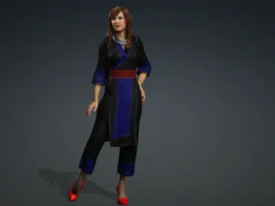 Nkauj hmong suit 3D model