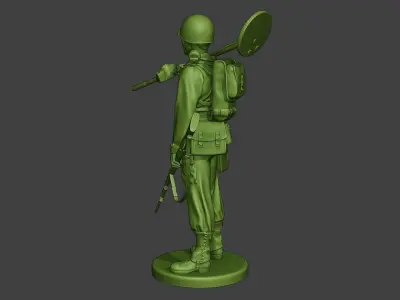 American engineer soldier ww2 Stand2 A9 3D print model