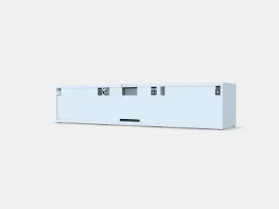 BESTA TV bench with doors 24 3D model