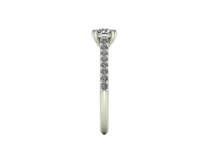 Solitaire Diamond Wedding Ring R1 3D print model