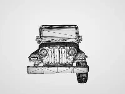 Mahindra Thar 2015 CRDe With HQ Interior Low-poly 3D model