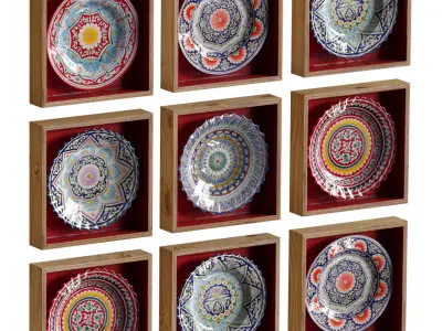 Set of eastern dishes 3D model