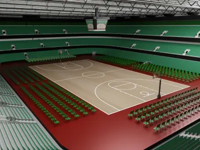 Basketball Stadium Low-poly 3D model