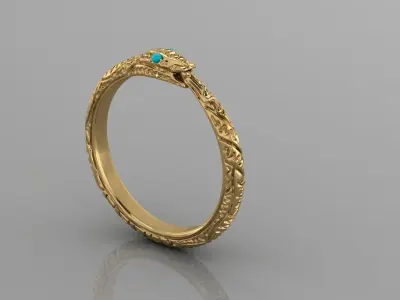 snake ring 3D print model