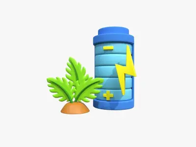 Eco Battery 3D model