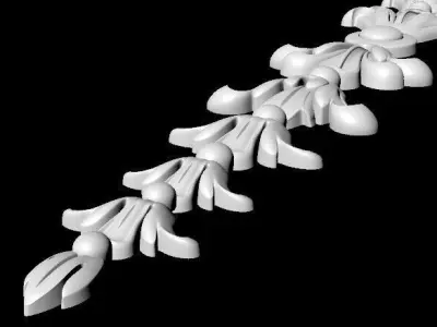 Central decor ornament for furniture 3D model 266