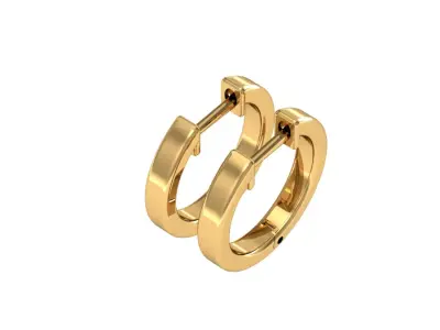 earrings hoop simple 3D print model