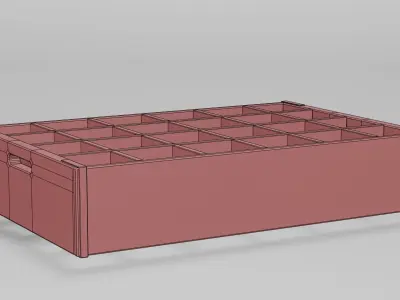 Old Coca Cola Wooden Bottle Crates Low-poly 3D model