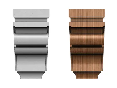 Simple celtic corbel bracket 3D print model