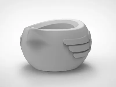 bird pattern vase 3D print model