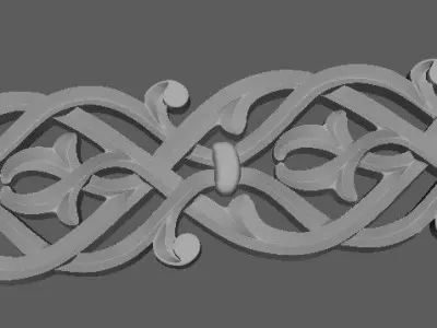 Central decor ornament for furniture 3D model 50