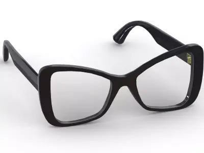  Butterfly Glasses Low Poly PBR Realistic  Low-poly 3D model