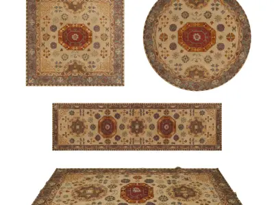 Rugs No 887 Low-poly 3D model