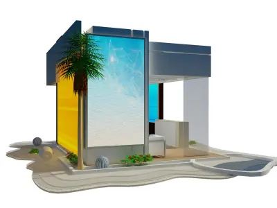 Booth Exhibition Stand a423 3D model
