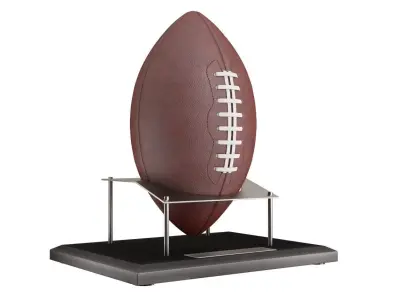 American Football Ball With Stand 3D model