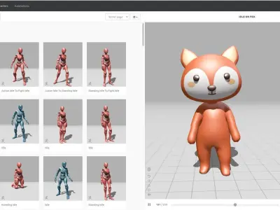 Little Animal Pack Animated Low-poly 3D model