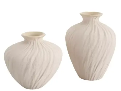 Textured Ceramic Vase 3D model