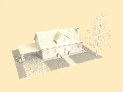 One Family House Free low-poly 3D model