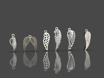 Feather Pendant Collection 3D print model