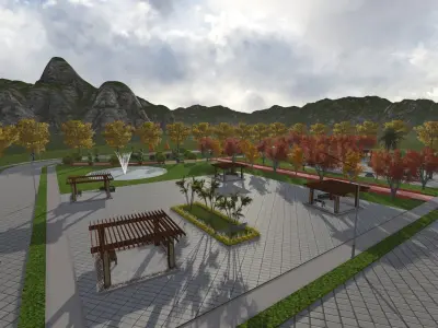 Park Landscape Garden  3D print model