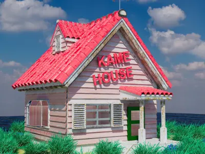 Dragonball Kame House 3D Model Free 3D model