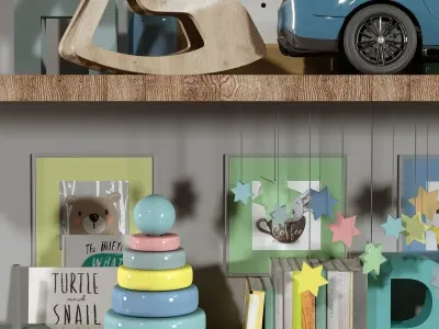 Children decoration set 132 Low-poly 3D model