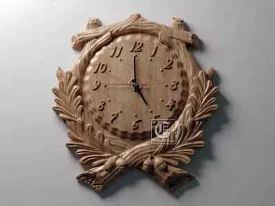 Wall Clock 15 - 3D STL file for CNC  3D print model