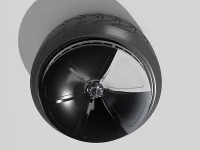 20inch HEX FANs Concave Wheel w Tires 3D print model